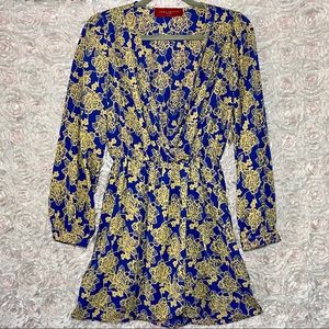 NWT Akira Chicago Red Label Floral Faux Wrap Dress